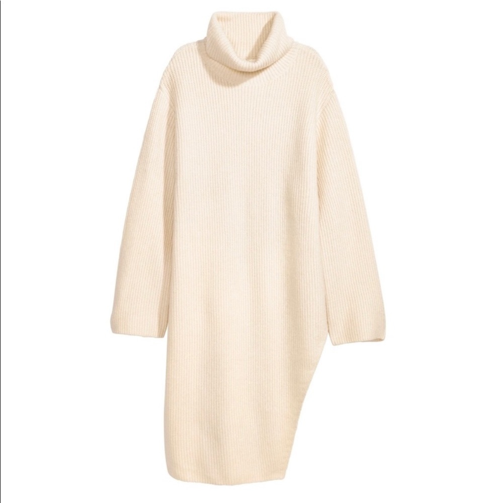 H&M Cowl Neck, Side Slit Sweater Dress, XL (5)